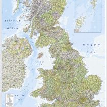 Close Up XXL Premium MAP United Kingdom Giant Poster - 2020 - Great Britain, England - MAPS IN MINUTES 100 x 140cm / 39 x 55in