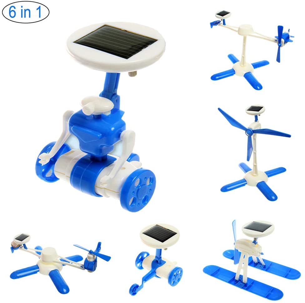 Wensoda DIY Solar Robot Toy STEM Toys Kit Assembled Robots Windmill ...