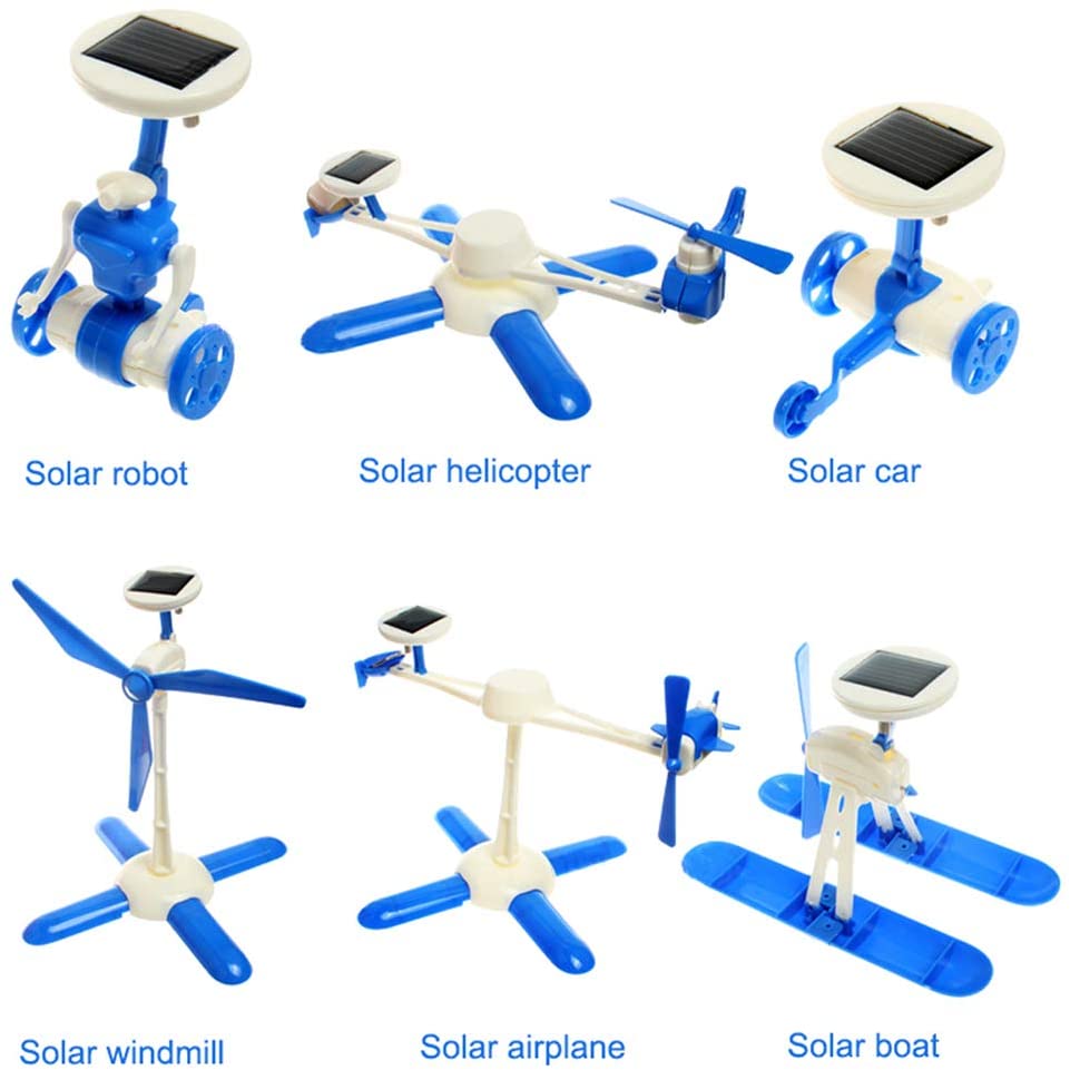 Wensoda DIY Solar Robot Toy STEM Toys Kit Assembled Robots Windmill ...