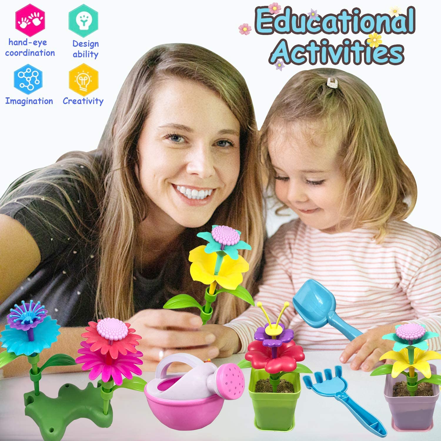 Toys Gifts for 36 Year Old Girls DIY Flower Garden Building Kits Educational Outdoor Activity