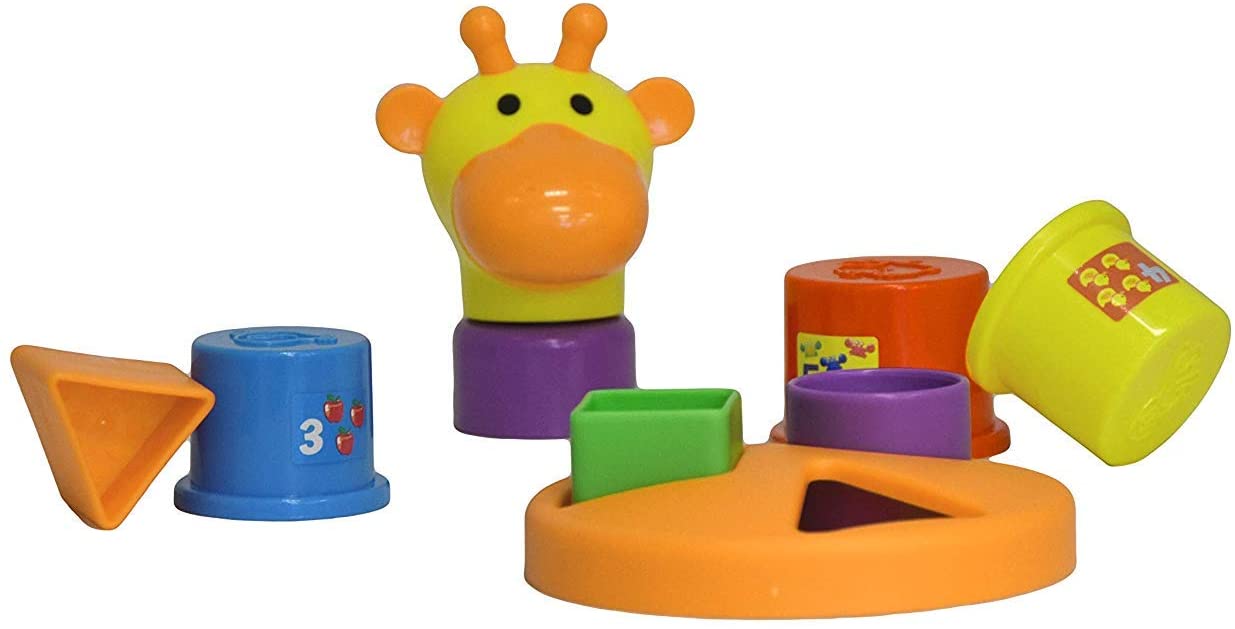 Gerry The Giraffe Baby Toddler Stacking Nesting Cup Blocks Toy Activity Fun Time 