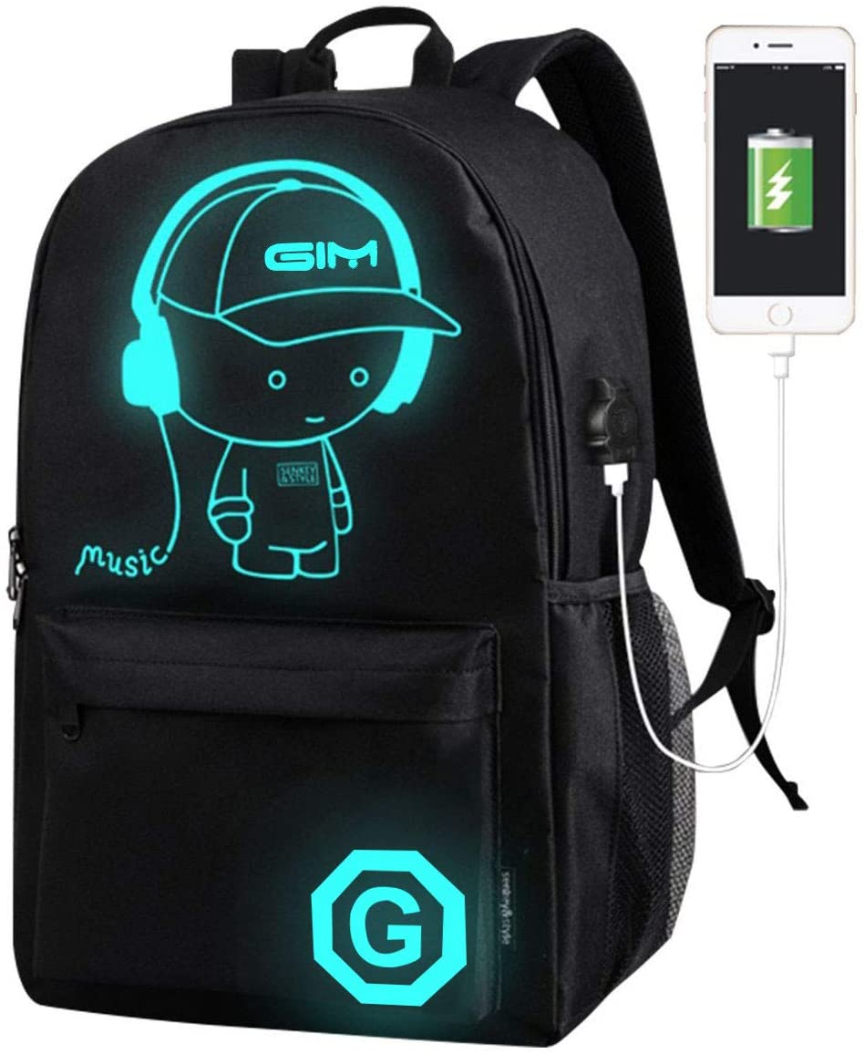 School Backpack, ICETEK Galaxy Anime Bag Laptop Backpack for Boys Girls