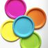 Beautiful Balloons 50 x 7 inch Neon Paper Party Plate Range - disco fluorescent