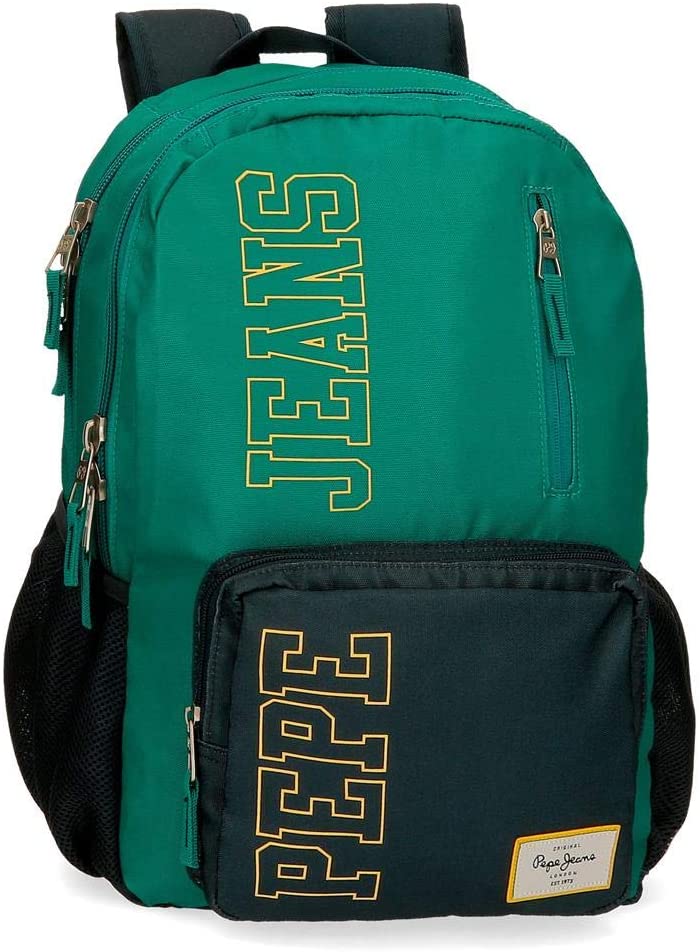 Pepe Jeans Mark Double compartment Backpack Adaptable to trolley Green