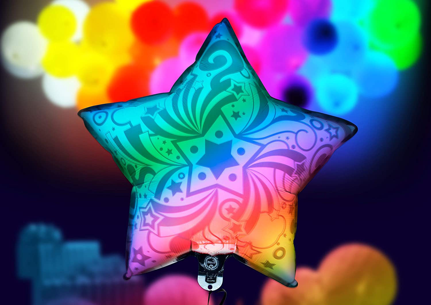 illooms LED Light Up Foil Style & Latex Balloons Celebration Party