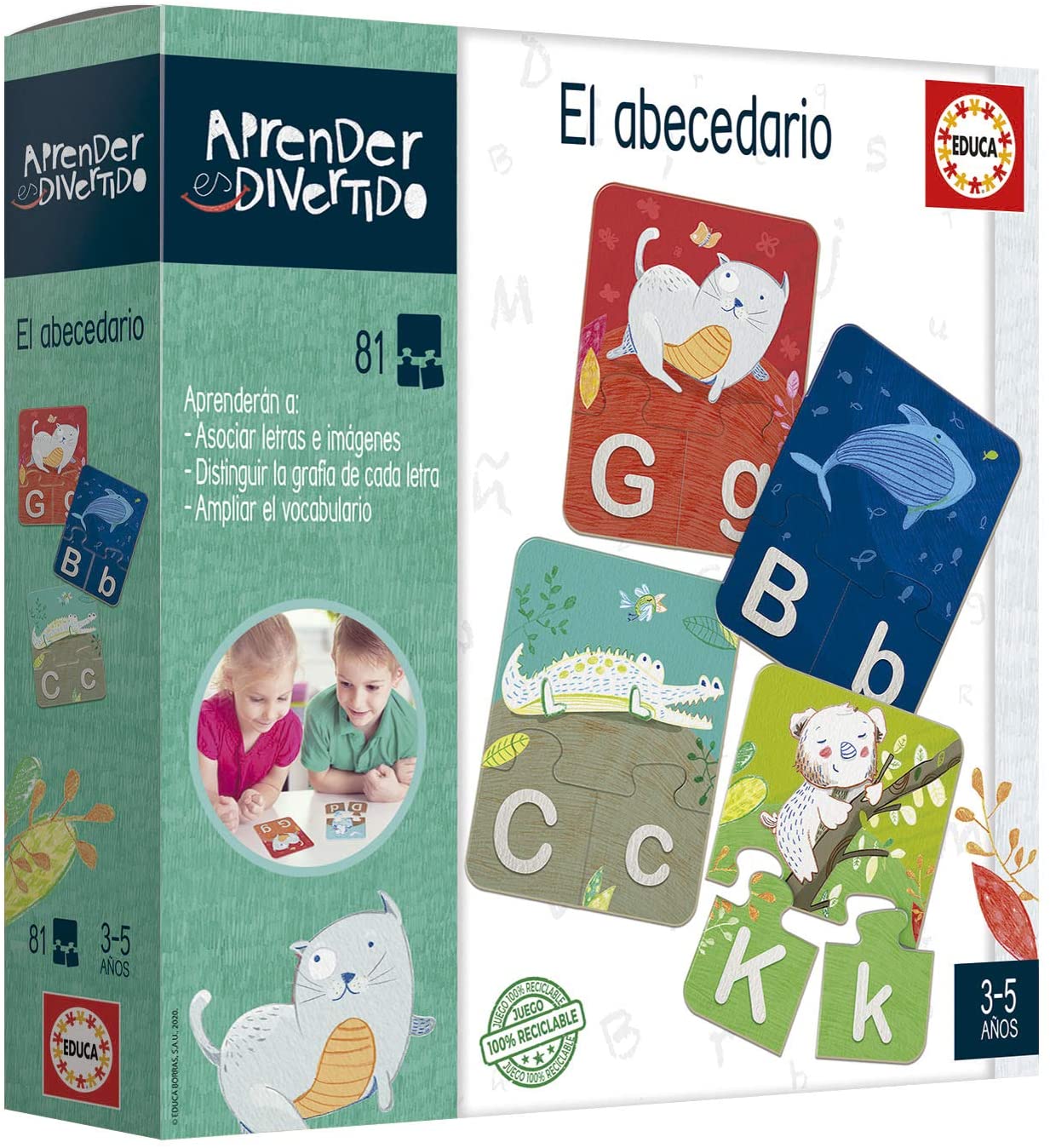 Educa- Learn is Fun The Alphabet Educational Game for Children Ages 3 and Up (18696), Assorted Colour/Model