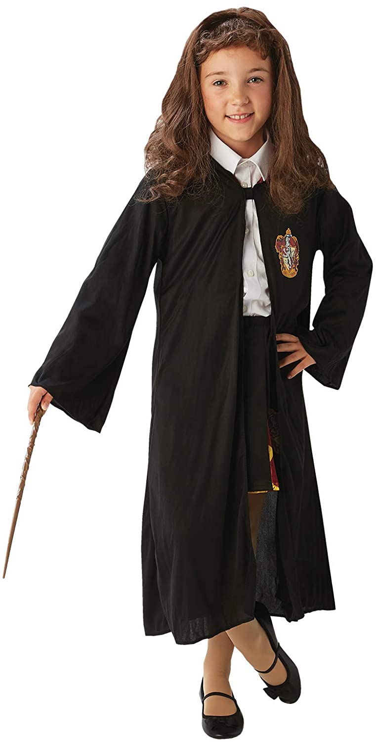 At dawn Lemon rural Rubie's Official Harry Potter Hermione Granger Gryffindor Costume Set, with  Robe, Wig and Wand, One Size Approx Age 4-8 Years, Black – TopToy