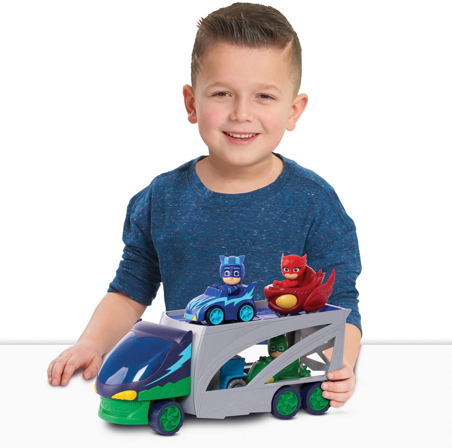 PJ MASKS PJMA8000 Kids’ Action Figure Playsets, Blue, Green, Grey – TopToy