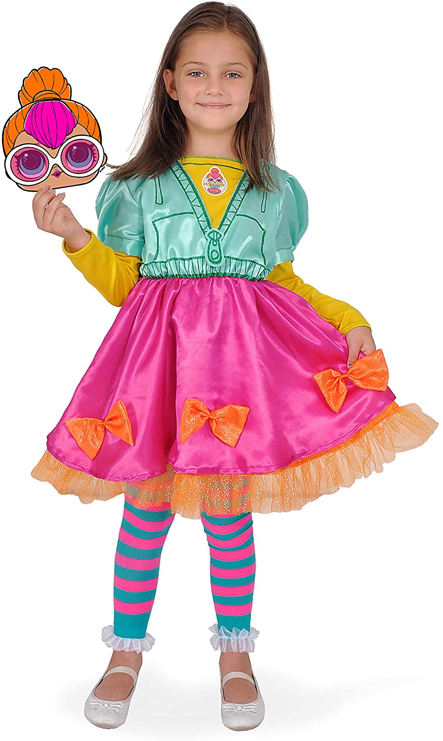 Ciao 11139 Hello Costume Disguise L.o.l. Surprise Neon (Size 6-9 Years ...