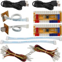 SJ@JX Arcade Game USB Encoder Zero Delay 2 Player Gamepad LED Button Joystick Controller for Nintendo Switch PC PS3 Retropie Raspberry Pi MAME