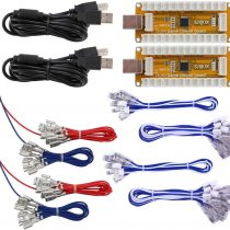 SJ@JX Arcade Game USB Encoder Zero Delay 2 Player Gamepad Button Joystick Controller for Nintendo Switch PC PS3 Raspberry Pi MAME