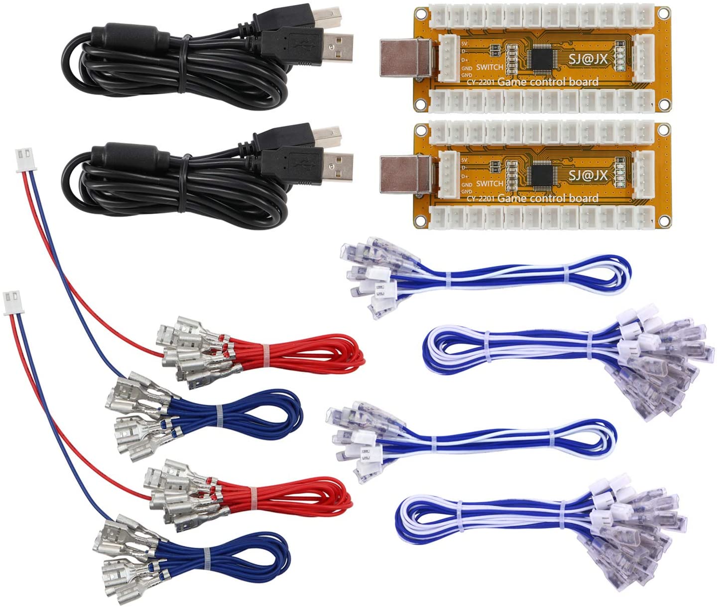 SJJX Arcade Game USB Encoder Zero Delay 2 Player Gamepad Button