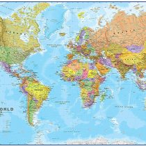 Huge World Map - Political - Front Sheet Lamination - 197cm (w) x 116.5cm (h) - Maps International