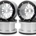 AXspeed 2.2" Metal Beadlock Wheel Rims Wheel Hub for 1/10 RC Axial Wraith TRX4 D90 SCX10 Pack of 4 (Black + Silver)