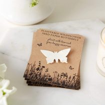 Angel & Dove 10 Plantable Wildflower Seed Paper Butterfly Funeral Favours - A Thoughtful Gift for Funeral Guests to Take Home and Plant in Memory of a Loved One