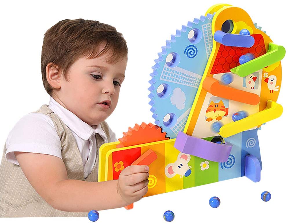Arkmiido Marble Runs Toy ,Wooden toy for kids ,Marble Maze Race Track
