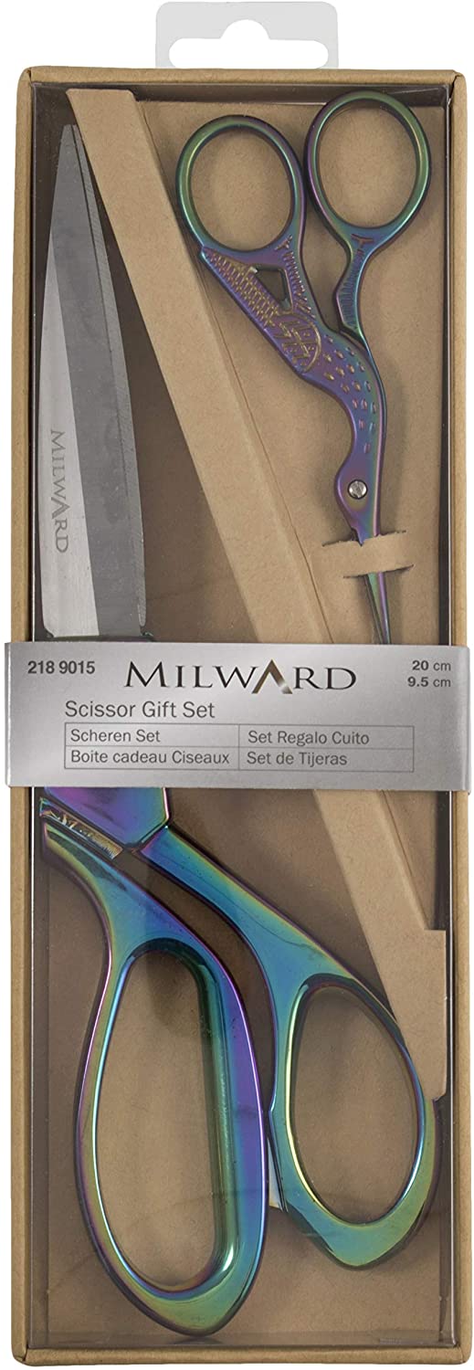 Milward Set Fabric Scissors (20cm) & Embroidery Scissors (9.5cm) Rosé Gold  