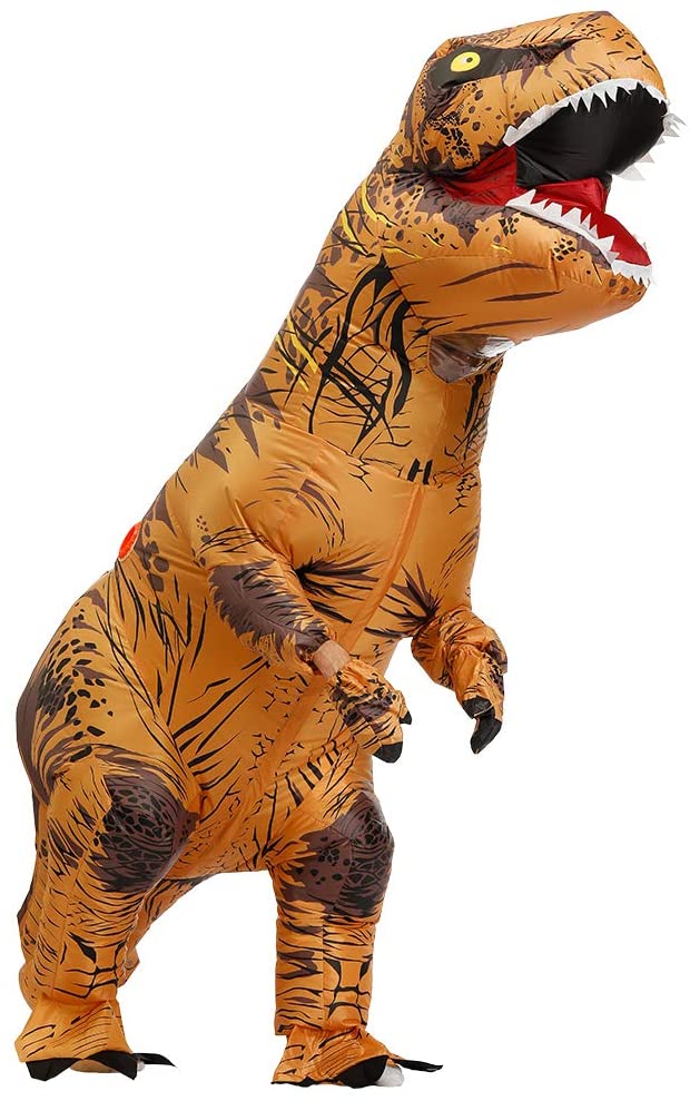 Kids Inflatable Dinosaur Mascot Costume Suits Dress Cosplay Blow Up Party Game 