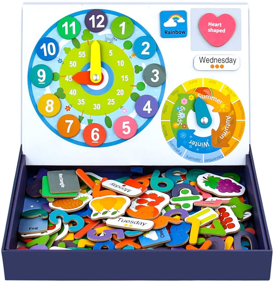 Jerryvon Magnetic Jigsaw Puzzle Educatinal Clock Montessori Mathematics ...