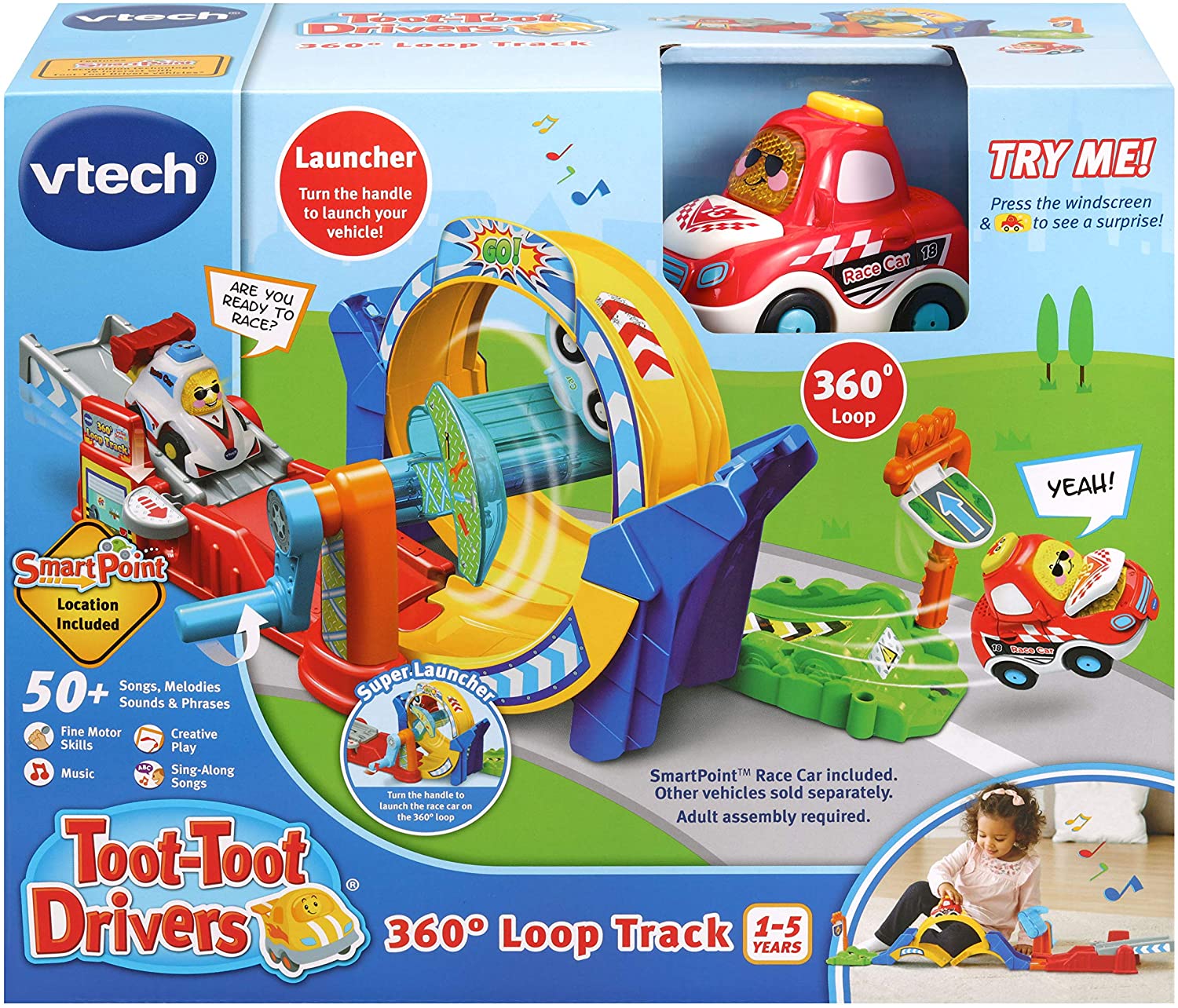 VTech Toot-Toot Drivers 360 Loop Track, Toy Car racing Track for Boys and Girls, Car Tracks for Kids with Lights and Sounds, Musical Toy Race Track for Children Aged 1 to 5 Years - Image 4