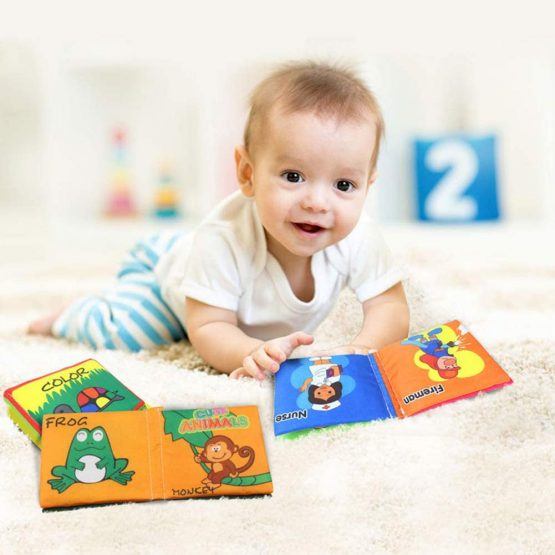 HAHAone My First Soft Book,Baby Cloth Book 6pcs Sensory Toys for Babies