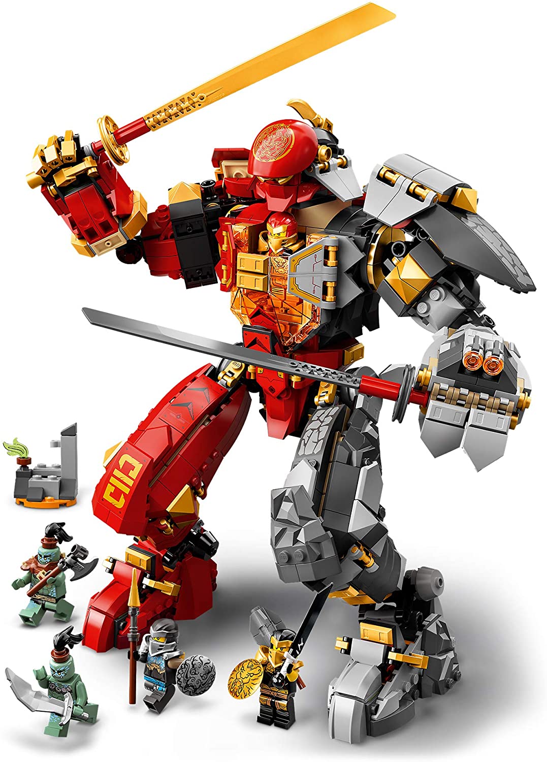 LEGO 71720 NINJAGO Fire Stone Mech Toy, Ninja Action Figure - Image 2