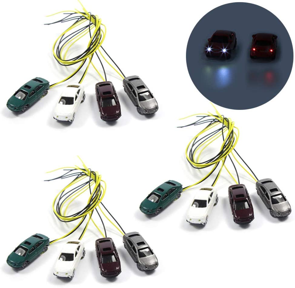 Evemodel 12pcs Head Light Model Car 1160 Layout N Scale 12V EC150 TopToy