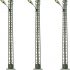 Evemodel 3pcs Model Railway lights Lattice Mast lamp Track light HO Scale Layout LQS59HO-3N-EU