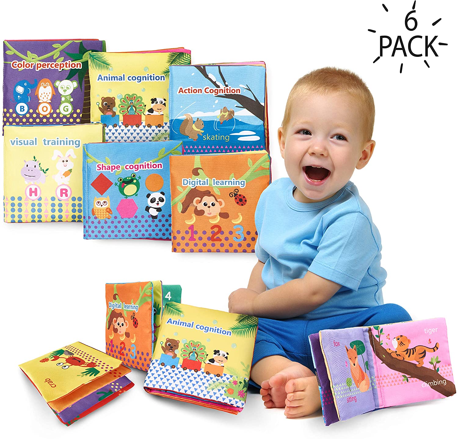 The Twiddlers – 6 Pack Soft Books For Babies, Development Toys – Toptoy