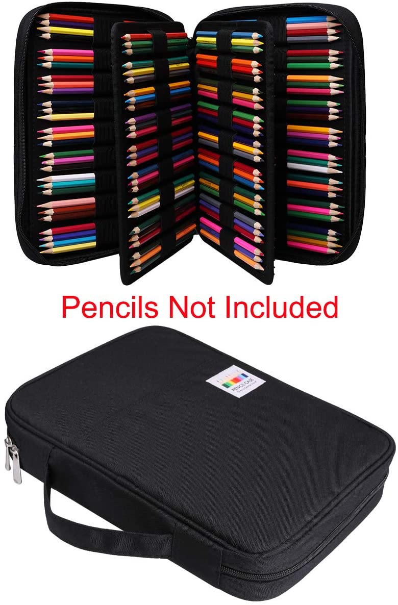 BOMKEE Waterproof Pencil Case 166 Slots Colored Gel Pens Bag Multi