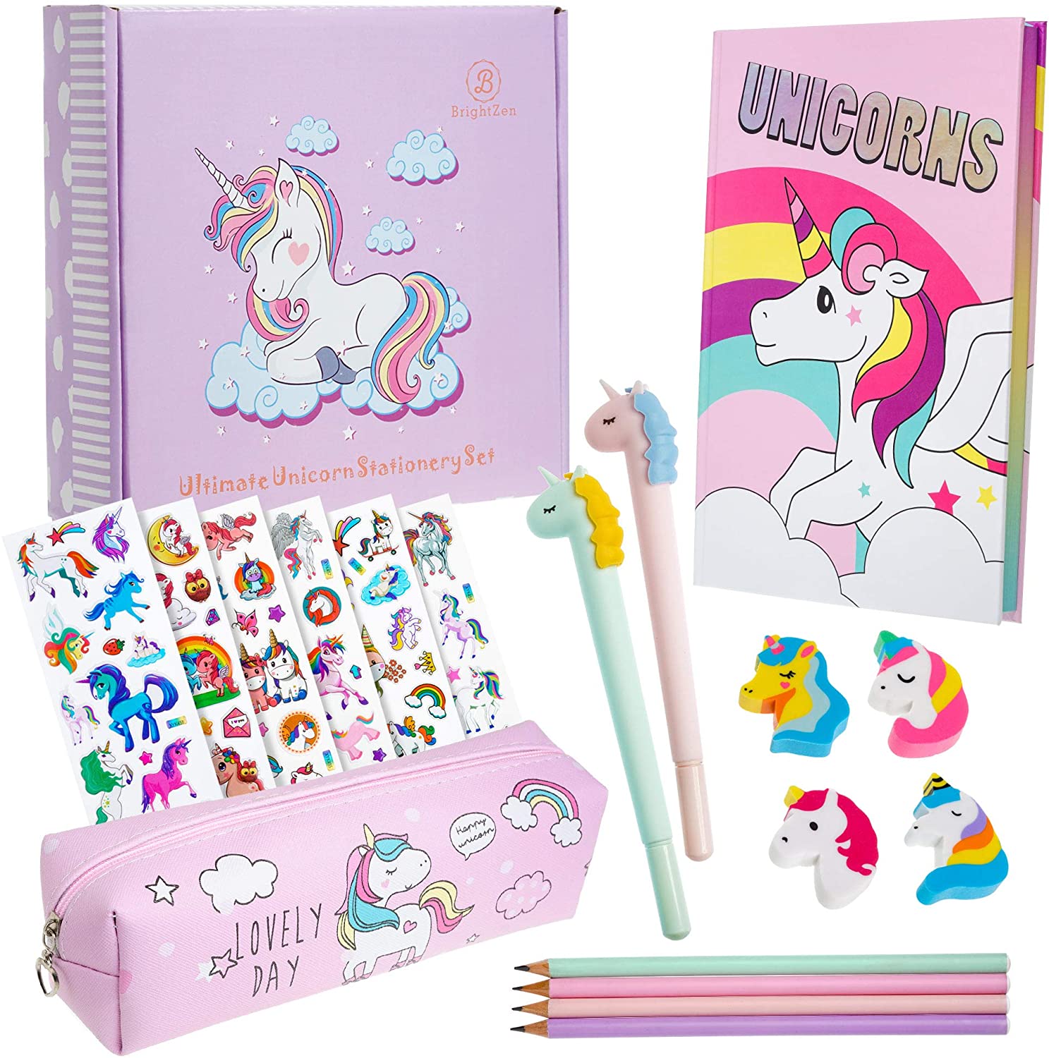 Paperchase Dog Eraser Pencils – 4 Pack – HB Lead Kids School Stationery Set