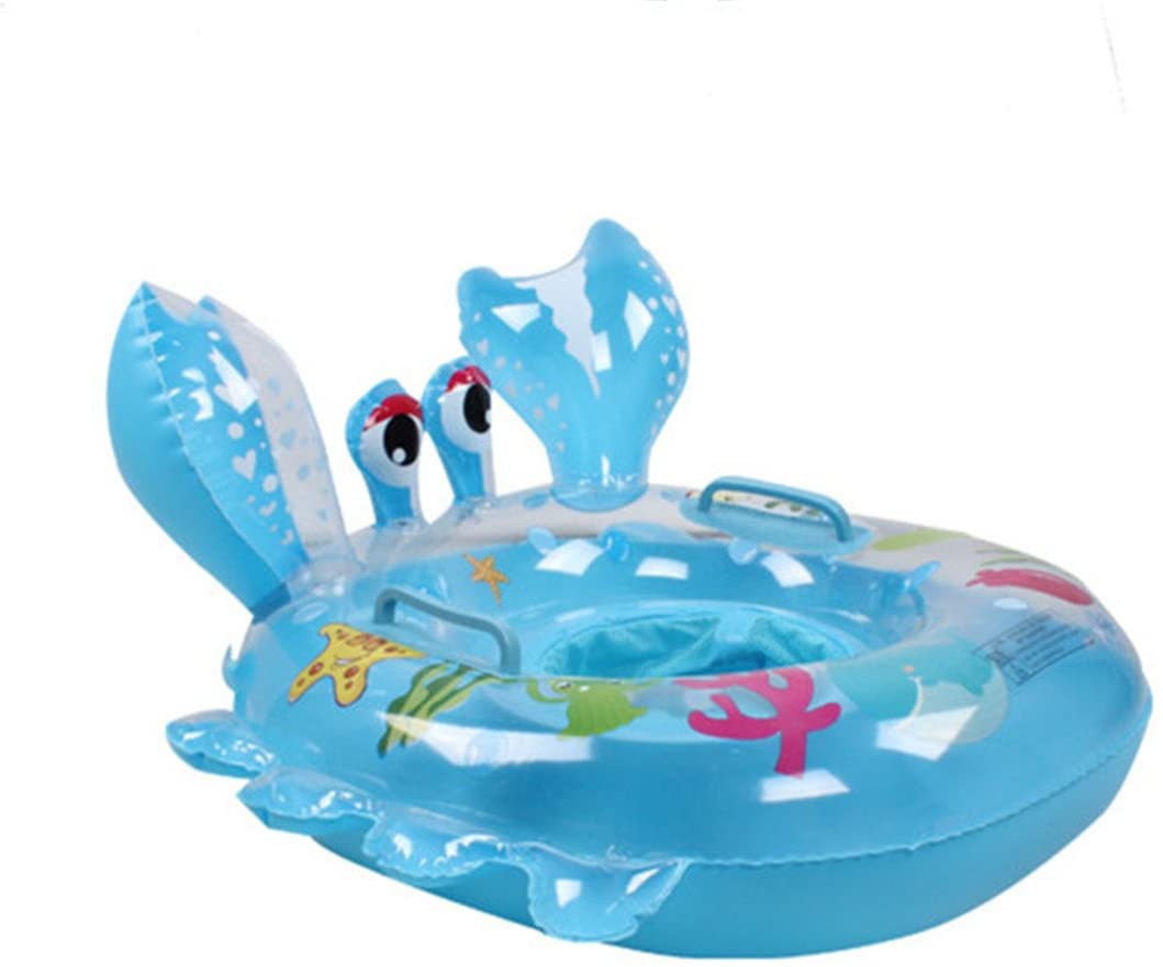 LianShi Inflatable Baby Pool Float Crab Swimming Ring with Handles