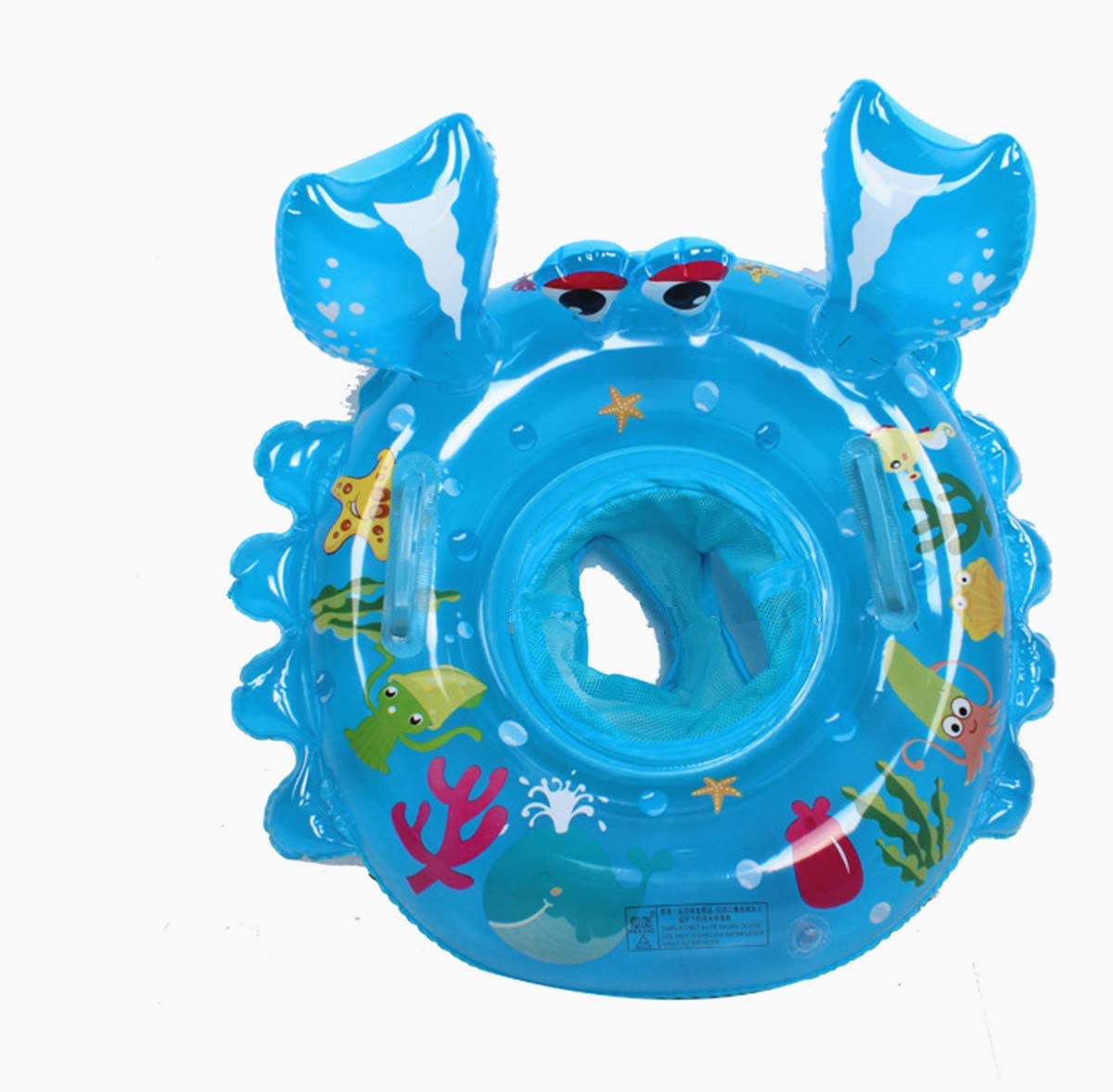 LianShi Inflatable Baby Pool Float Crab Swimming Ring with Handles