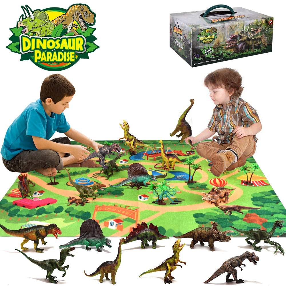 Dinosaur Toys for Boys, GEEKERA 16 Pcs Large Dinosaur Figure with