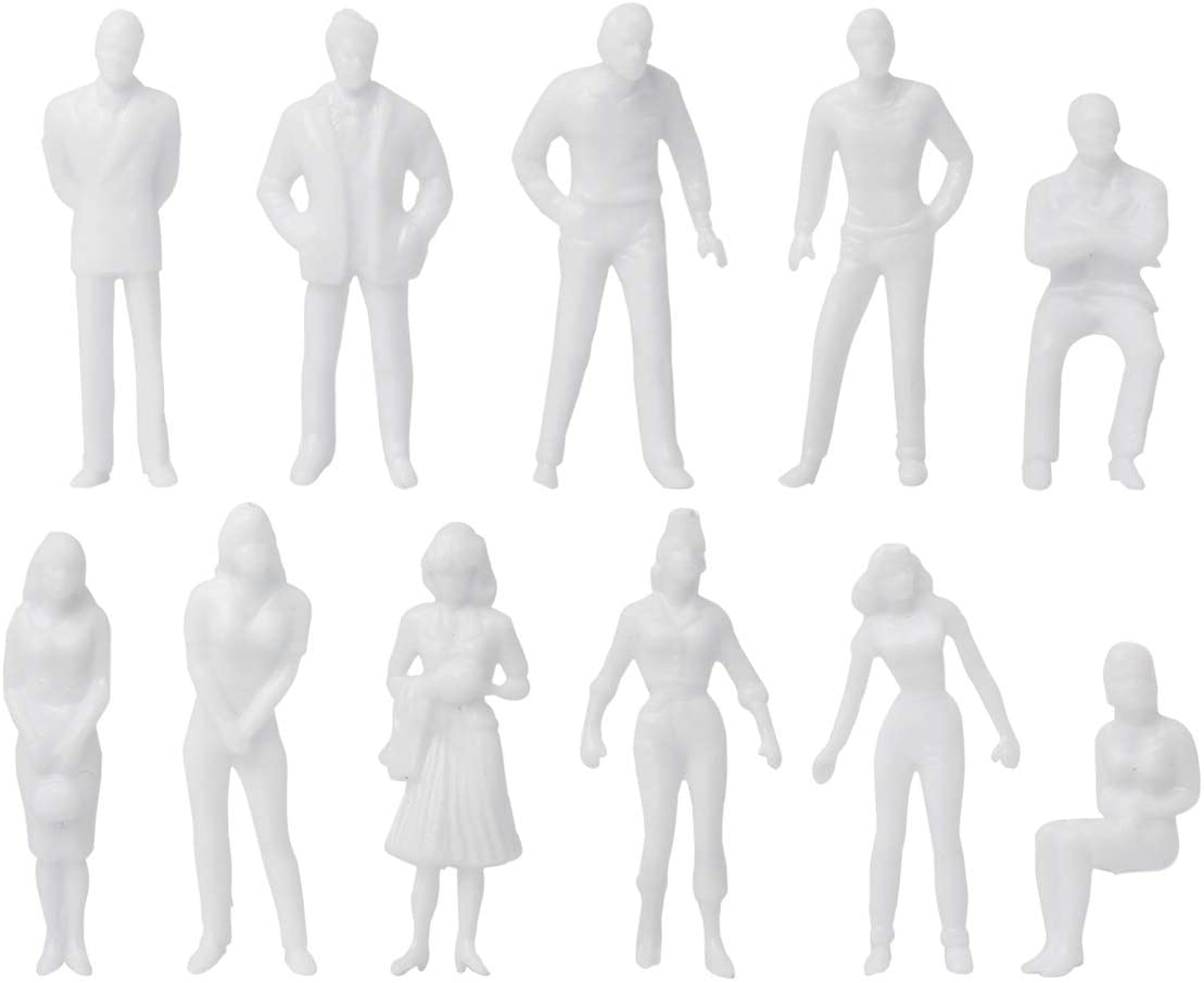 SCSpecial Unpainted Figures 1:50 Scale 100 Pieces Assorted Poses ...