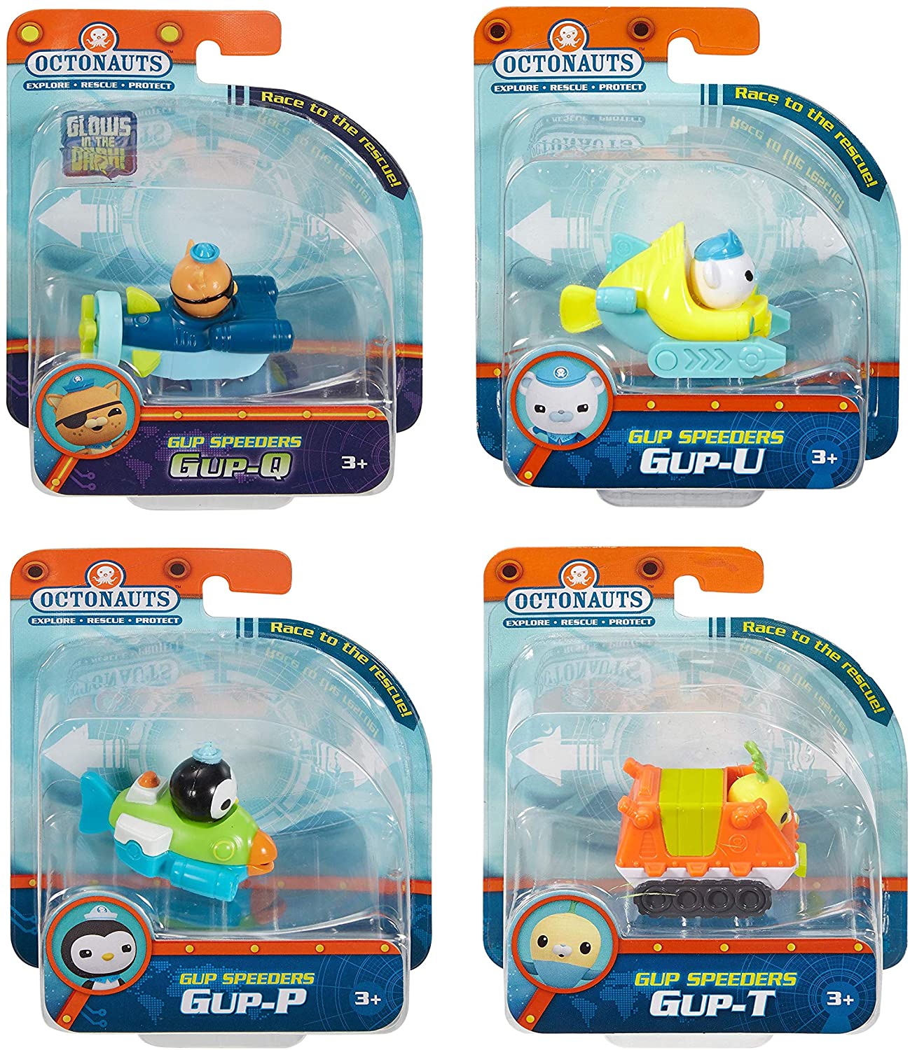 Octonauts Fisher Price Gup Speeders 4 Pack Gup Q Gup P Gup U Gup T S1 Toptoy