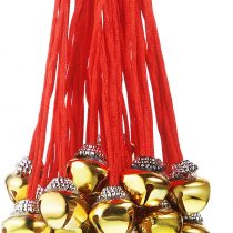 60 Packs Christmas Bell Necklace Large Jingle Gold Bell Necklace for Women Boys and Girls (Gold)