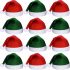 12 Pieces Santa Hats Christmas Non Woven Fabric Hat for Holidays Xmas Party Supplies (Green)