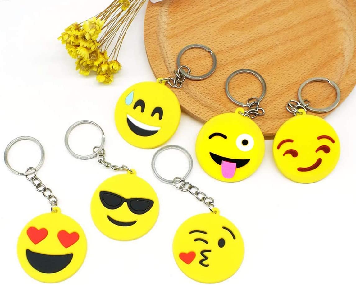 Funmo Mini Emoji Keychain, Emotion Keyring, Ring Keyfob, Bag Pendant