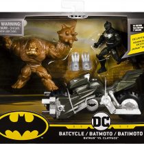 BATMAN, Batcycle Vehicle with Exclusive BATMAN and CLAYFACE 4-Inch Action Figures (styles vary, assortment product 1 included, picked at random)