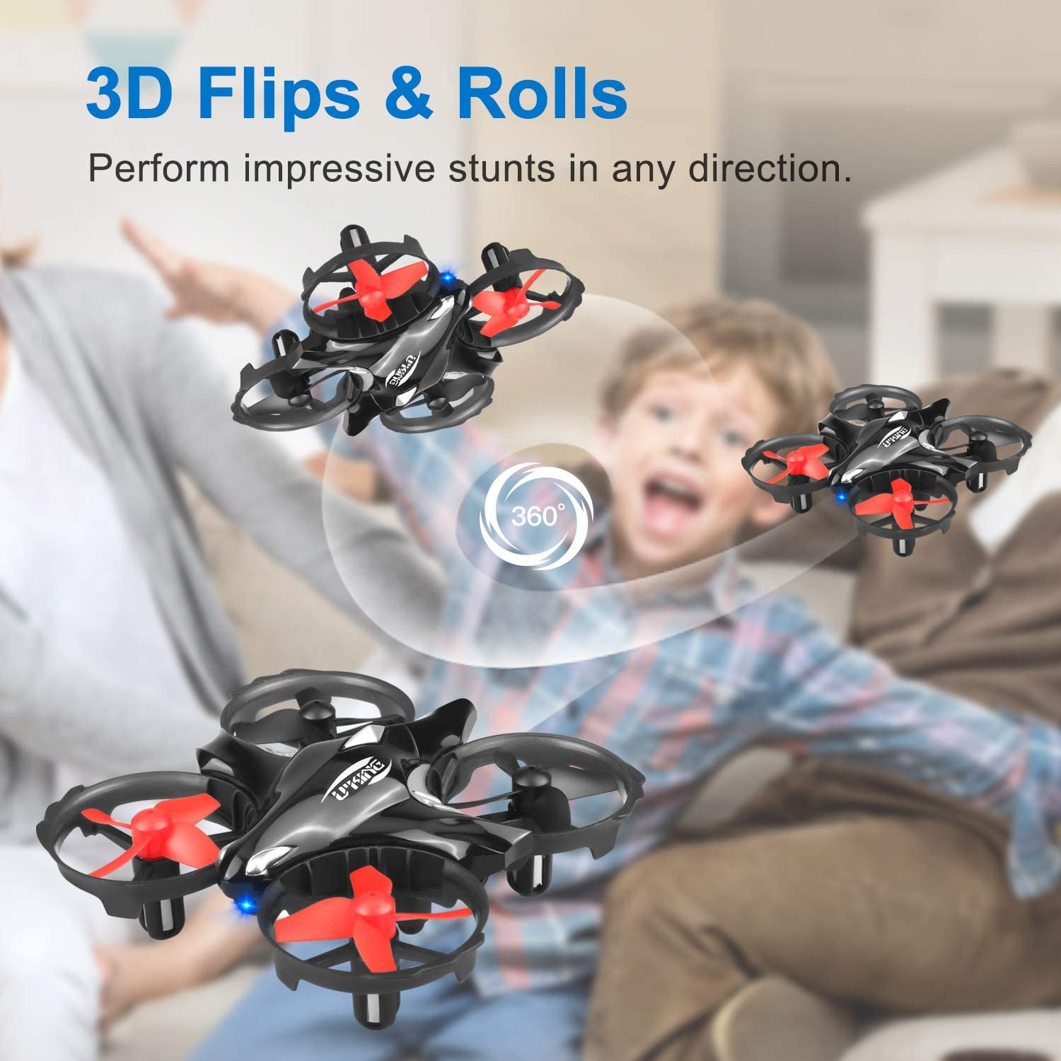 Mini Drone Helicopter for Kids – U`King Mini Drones for Kids RC Drone ...