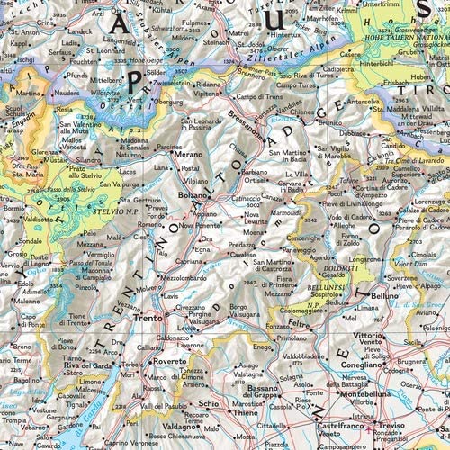 National Geographic: The Alps Region Wall Map – 28 x 22 inches – Paper ...