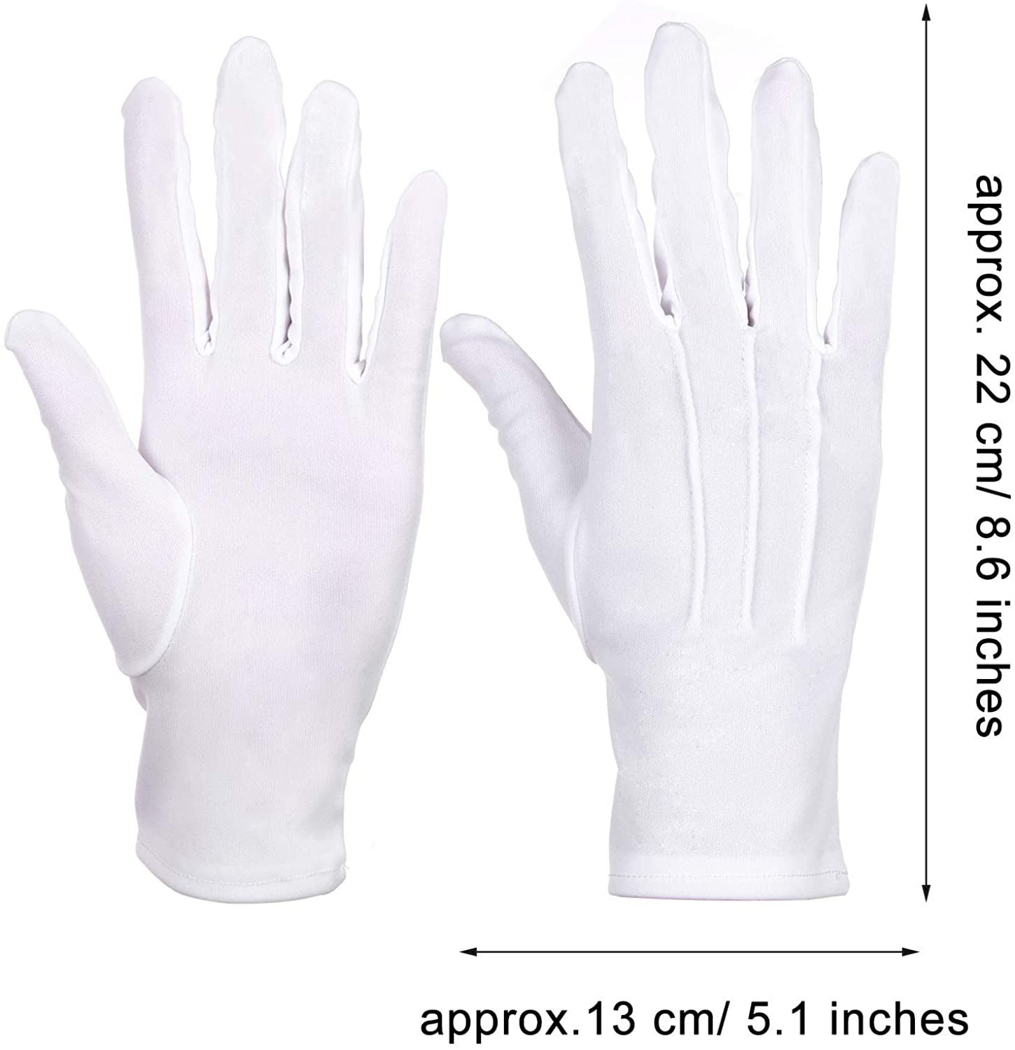 6 Pairs Uniform Gloves Parade Costume Gloves for Police Formal Tuxedo Guar - Image 3