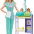 ​Barbie Baby Doctor Playset with Blonde Doll, 2 Infant Dolls, Exam Table and Accessories, Stethoscope, Chart and Mobile for Ages 3 and Up