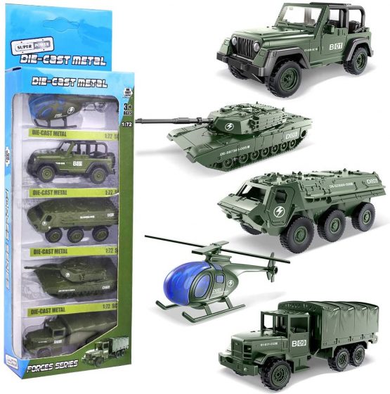 YIMORE Die-cast Metal Military Car Playset Alloy Models Toy Vehicle ...