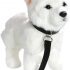 Carl Dick White Shepherd Dog with lead standing 9 inches long, 8 inches high, 26/22cm, Plush Toy, Soft Toy 3485