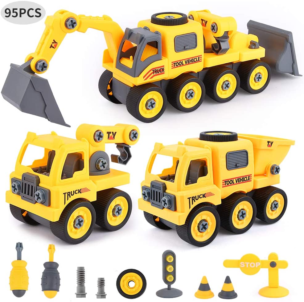 Sotodik Construction Take Apart Trucks With Electronic Drill STEM ...