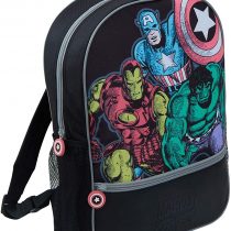 Marvel Comics Avengers Kids Backpack Large Back to School Bag Travel Rucksack Black Bag for Boys Girls Adults Back Pack with Drinks Holder