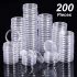 25 mm Coin Holder Capsules Clear Round Plastic Coin Container Case for Coin Collection Supplies (200)