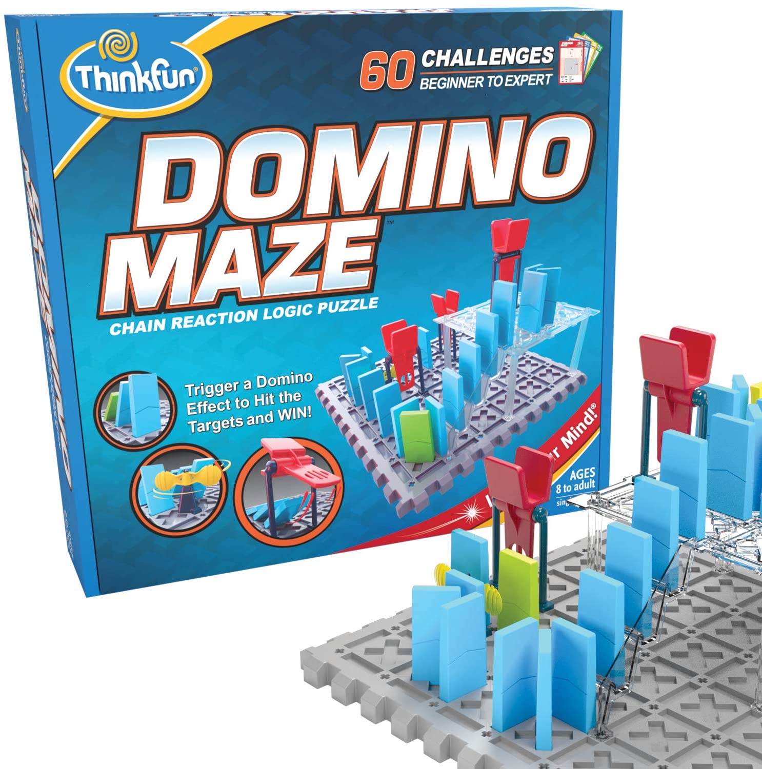 Thinkfun Domino Maze - Chain Reaction Brain & Logic Challenge Game Puzzle - STEM Toys for Boys & Girls Age 8 Years Up